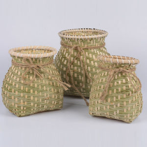 采茶叶的篮子背箩筐采茶工具采茶篓农村背篓手工竹编鱼篓演出道具