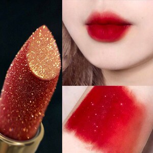 完美日记口红专柜爆款星耀不易掉色樱桃红显白唇雕花持久滋润保湿