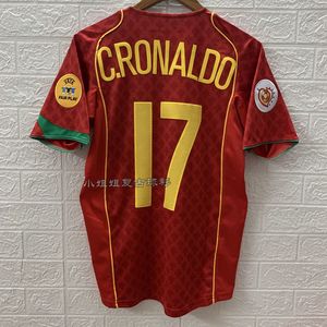 葡萄牙球衣2004欧洲杯复古老款7号菲戈10鲁伊科斯塔17号C罗足球服