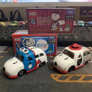 TOMY多美卡史努比Snoopy合金车模巴士校车小车玩具幼儿园新年礼物