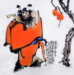 字画】c27084王文华手绘人物国画钟馗事事如意.四尺斗方