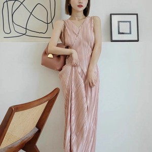 Issey Miyake/日本三宅一生 褶皱夏季甜美仙女裙高级感显瘦连衣裙