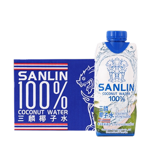 泰国进口三麟天然椰子水330ml*24瓶nfc果汁夏季饮料整箱装包邮