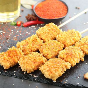 德邻米香鸡块串15串/包油炸串烧烤炸鸡块串炭烤网红小串半成品