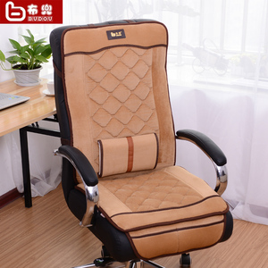 布兜冬季办公椅垫 加厚棉老板椅坐垫办公室椅子座垫套连靠背椅垫