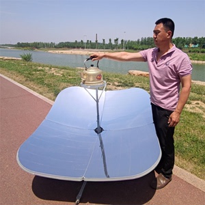 600人付款淘宝家用太阳灶多功能便携式太阳能灶1米5聚光炉灶带轮子