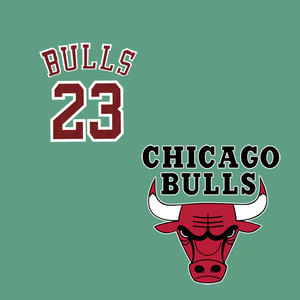 芝加哥公牛牛头23号nba篮球烫画现货服装辅料热转印柯式胶片pet