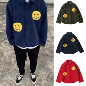 human made x cpfm 倪妮同款 笑脸羊羔摇粒绒男女开衫夹克外套潮