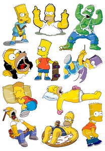 小号f0061-02辛普森一家the simpsons卡通潮牌笔记本旅行箱贴纸