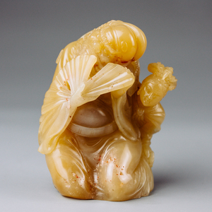 福建天然寿山石金沙地善伯冻石摆件 钟馗嫁妹 收藏商务送礼品