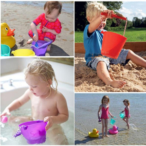 可折叠儿童玩沙戏水硅胶小水桶户外铲子便携沙滩工具宝宝赶海玩具