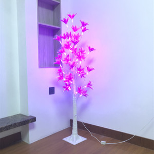 直播LED发光树灯客厅卧室节日庆典网红房间改造百合花装饰落地灯