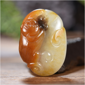 和田玉红沁籽料