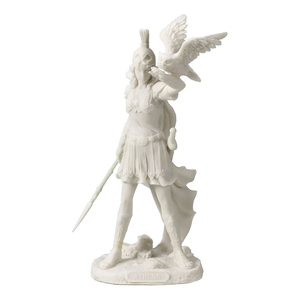 玩品 进口希腊智慧女神雅典娜和猫头鹰雕塑雕像摆件摆设装饰品