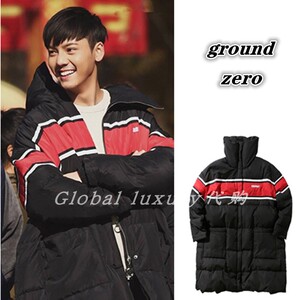 ground zero陈伟霆杨幂同款高端宽松保暖防风羽绒中长款外套男女