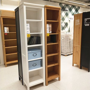 宜家国内代购汉尼斯书架 简约实木书柜 书房客厅储物架多层收纳柜