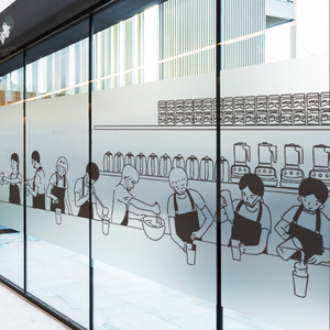 咖啡店玻璃窗贴