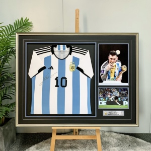 北美四大运动博物馆 fifa 足球 阿根廷国家队 梅西 亲笔签名球衣