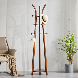 全实木挂衣架落地衣服架子现代简约卧室家用客厅衣帽架多功能房间