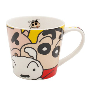 现货日本正版蜡笔小新小白狗猪猪左位门陶瓷水杯子咖啡奶茶马克杯