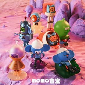现货momo星球盲盒planet韩国玩具太空手办小公仔宇航员外星人二代