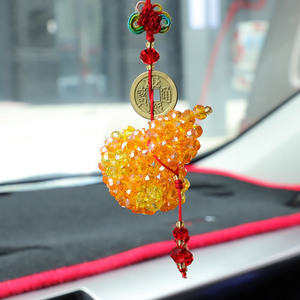 散珠子制作diy手工串珠车挂材料包编织福袋平安挂件车内挂饰包邮