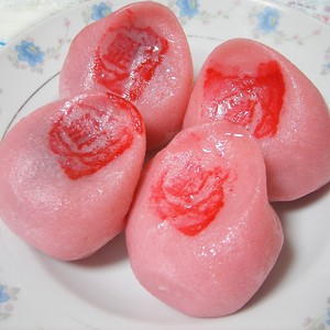 上海王家沙糯米豆沙寿桃糕点心(12元/对)