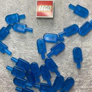 全新 乐高 零件(30222)雪糕 冰棒 冰棍 食物 透明深蓝色