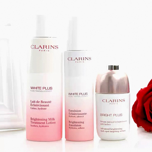 Clarins 娇韵诗镁白三件套光芒小瓷瓶精华乳液爽肤水提亮焕白套装