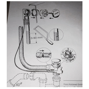 德国原装进口浴缸下水器 4075浴缸下水4078浴缸下水4077