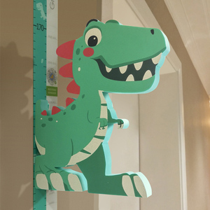 恐龙儿童身高墙贴纸磁吸不伤墙精准测量仪宝宝小男孩量身高尺神器
