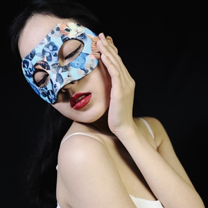 燕尾蝶家手工定制女士半脸舞会面具女唯美aj复联狼人杀二次元猫猫