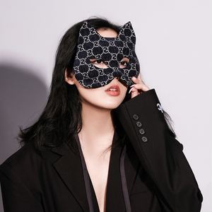 燕尾蝶猫女士全脸护理手工制作面具造型舞台网红抖音91万圣圣诞节