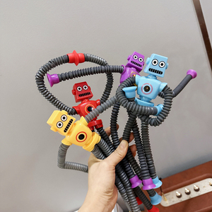 diy伸缩管便携百变吸盘搞怪动物机器人解减压安抚创意管道小玩具