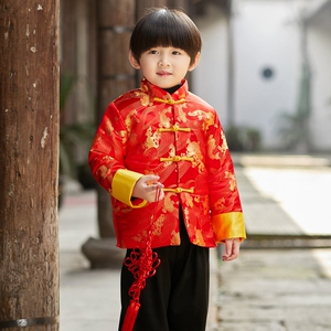 儿童唐装男女童中国风兄妹装冬季宝宝周岁抓周礼服春节喜庆拜年服