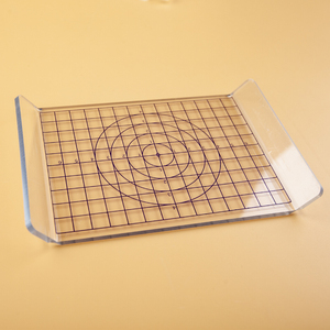 透明亚克力压泥板加厚U型长方形正方形网格搓泥粘土软陶超轻石粉