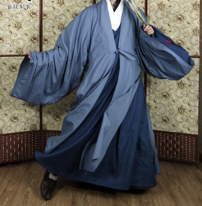 明代道袍披风套装(传统服饰华夏衣冠明制汉服)来料工费