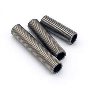 304不锈钢空心螺杆m10细牙螺丝杆灯具牙管m12穿线牙杆全牙螺丝