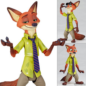海洋堂 迪士尼 疯狂动物城 zootopia 狐狸 尼克 日版正品可动手办