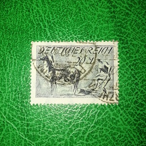 德国邮票魏玛时期1921年耕犁网格水印信销票 （挂号信寄邮费5元）