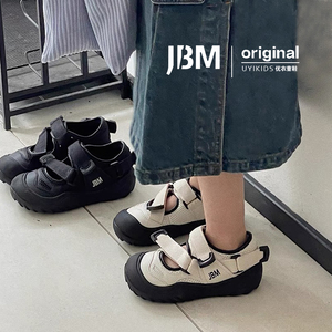 JBM 儿童透气运动鞋2024春夏新款男女童韩版学生镂空跑步鞋老爹鞋