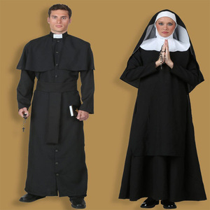 出租万圣节牧师修女神父 传教士耶稣玛丽亚服装演出表演服