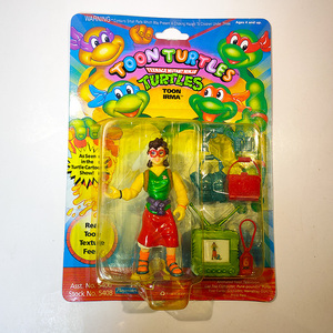 正版 tmnt 彩星忍者神龟老版玩具 六频道1992年 全新挂卡 伊尔玛