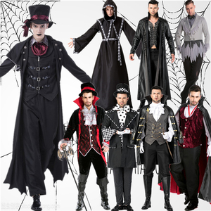 男款吸血鬼伯爵服万圣节cosplay服装化装舞会舞台表演服恶魔装