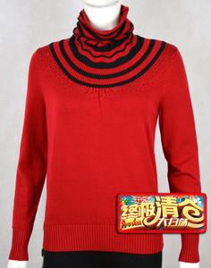 雅意自由领女装T12761 品牌个性2022冬款保暖针织衫 气质精品毛衣