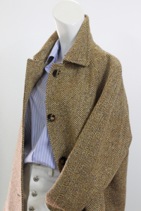 粗花呢大衣 magee 英国进口面料 重磅全羊毛 复古 人字
