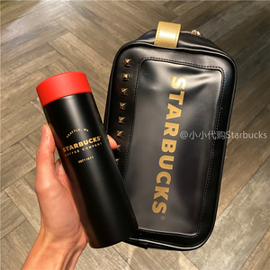 星巴克杯子2022圣诞节经典黑金典藏保温杯不锈钢随行杯喝水杯套装