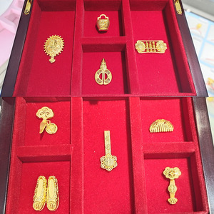 周大福国内专柜正品代购 花月佳期婚嫁九宝 黄金摆件 f221572嫁妆