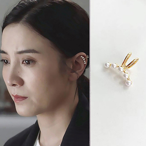 南俪同款耳骨夹无耳洞女珍珠耳环夹耳式耳挂耳饰小舍得宋佳耳夹
