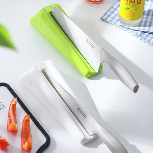 KM 日式简易塑料厨房刀架 壁挂 小菜刀收纳整理 刀座置物架菜板排